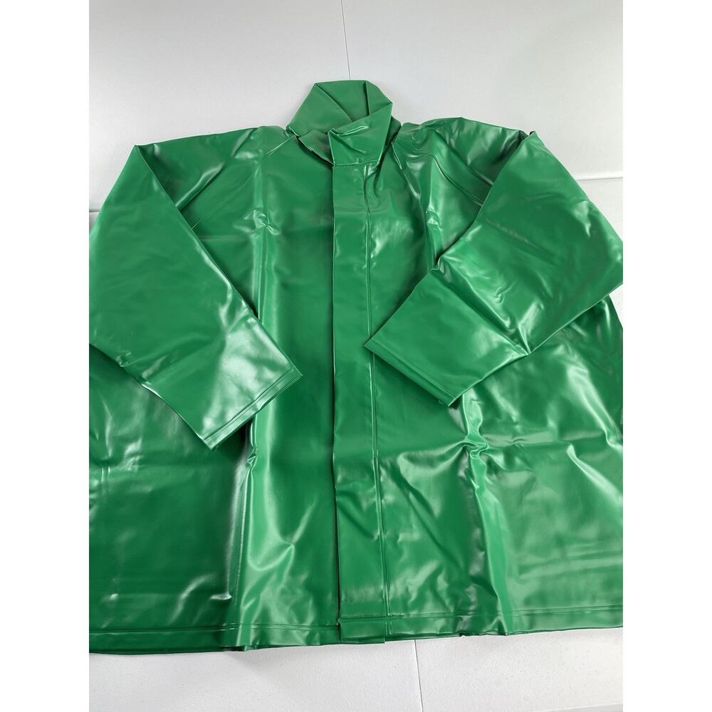 Tingley Flame Resistant Raincoat Mens 3XL Green Safety Flex Workwear Jacket Snap